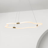 Nuvola 31.5" Contemporary Minimalist Metal/Acrylic Adjustable Dimmable Cloud Integrated LED Chandelier - JONATHAN Y