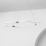 Nuvola 31.5" Contemporary Minimalist Metal/Acrylic Adjustable Dimmable Cloud Integrated LED Chandelier - JONATHAN Y