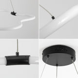 Nuvola 31.5" Contemporary Minimalist Metal/Acrylic Adjustable Dimmable Cloud Integrated LED Chandelier - JONATHAN Y