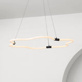 Nuvola 31.5" Contemporary Minimalist Metal/Acrylic Adjustable Dimmable Cloud Integrated LED Chandelier - JONATHAN Y