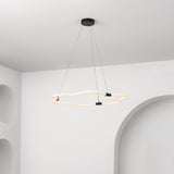 Nuvola 31.5" Contemporary Minimalist Metal/Acrylic Adjustable Dimmable Cloud Integrated LED Chandelier - JONATHAN Y