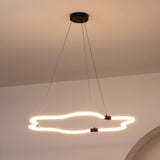 Nuvola 31.5" Contemporary Minimalist Metal/Acrylic Adjustable Dimmable Cloud Integrated LED Chandelier - JONATHAN Y