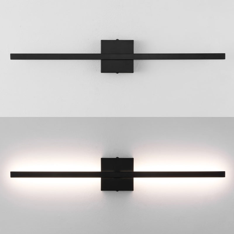 Vara 28" Modern Minimalist Indoor/Outdoor Metal 350-Degree Rotatable Dimmable Integrated LED Wall Sconce - JONATHAN Y