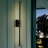 Vara 28" Modern Minimalist Indoor/Outdoor Metal 350-Degree Rotatable Dimmable Integrated LED Wall Sconce - JONATHAN Y
