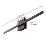 Vara 28" Modern Minimalist Indoor/Outdoor Metal 350-Degree Rotatable Dimmable Integrated LED Wall Sconce - JONATHAN Y