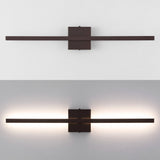 Vara 28" Modern Minimalist Indoor/Outdoor Metal 350-Degree Rotatable Dimmable Integrated LED Wall Sconce - JONATHAN Y