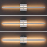 Vara 28" Modern Minimalist Indoor/Outdoor Metal 350-Degree Rotatable Dimmable Integrated LED Wall Sconce - JONATHAN Y