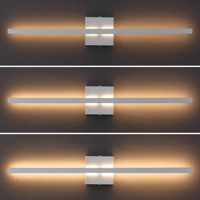 Vara 28" Modern Minimalist Indoor/Outdoor Metal 350-Degree Rotatable Dimmable Integrated LED Wall Sconce - JONATHAN Y