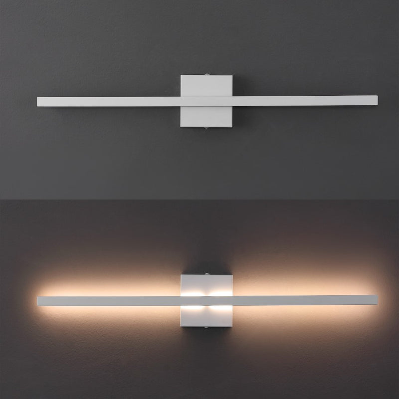 Vara 28" Modern Minimalist Indoor/Outdoor Metal 350-Degree Rotatable Dimmable Integrated LED Wall Sconce - JONATHAN Y