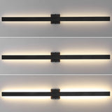 Vara 49.5" Modern Minimalist Indoor/Outdoor Metal 350-Degree Rotate Dimmable Integrated Linear LED Wall Sconce - JONATHAN Y