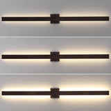 Vara 49.5" Modern Minimalist Indoor/Outdoor Metal 350-Degree Rotate Dimmable Integrated Linear LED Wall Sconce - JONATHAN Y