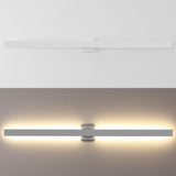 Vara 49.5" Modern Minimalist Indoor/Outdoor Metal 350-Degree Rotate Dimmable Integrated Linear LED Wall Sconce - JONATHAN Y