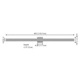 Vara 49.5" Modern Minimalist Indoor/Outdoor Metal 350-Degree Rotate Dimmable Integrated Linear LED Wall Sconce