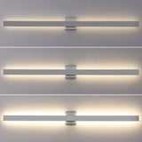 Vara 49.5" Modern Minimalist Indoor/Outdoor Metal 350-Degree Rotate Dimmable Integrated Linear LED Wall Sconce