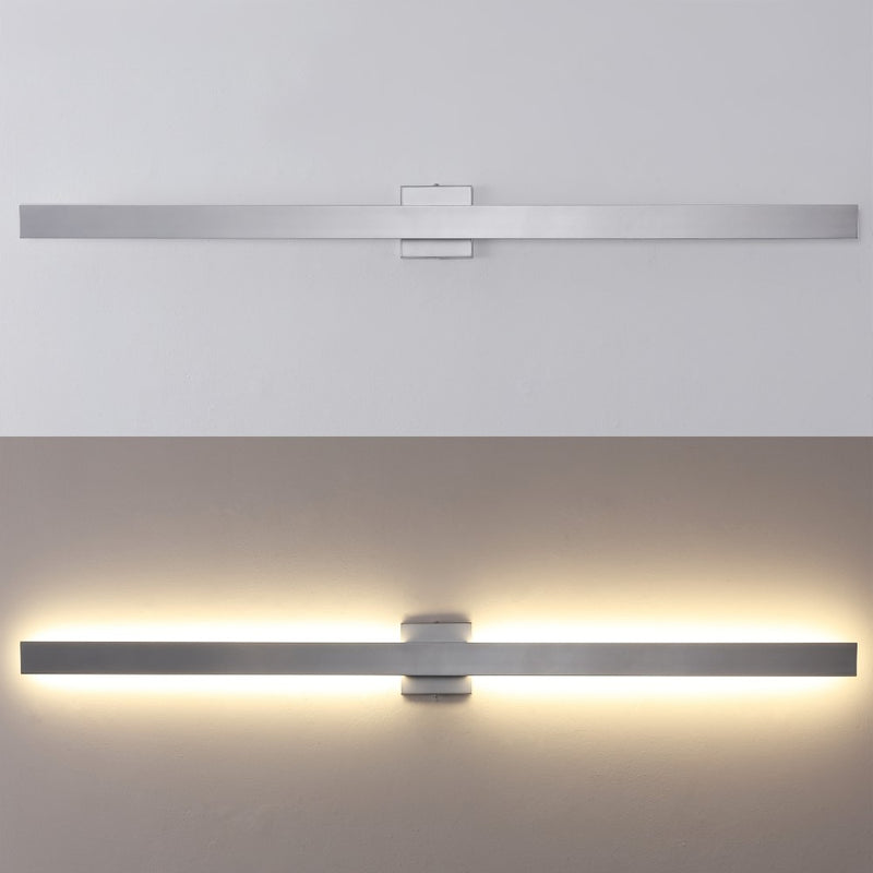 Vara 49.5" Modern Minimalist Indoor/Outdoor Metal 350-Degree Rotate Dimmable Integrated Linear LED Wall Sconce