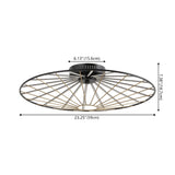 Anders 23.25" Contemporary Scandinavian Dimmable Stripe UFO Integrated LED Flush Mount - JONATHAN Y