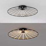 Anders 23.25" Contemporary Scandinavian Dimmable Stripe UFO Integrated LED Flush Mount - JONATHAN Y