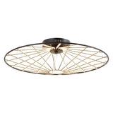 Anders 23.25" Contemporary Scandinavian Dimmable Stripe UFO Integrated LED Flush Mount - JONATHAN Y