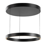 Jense 23.75" Minimalist Modern Metal Adjustable Dimmable Ring LED Pendant - JONATHAN Y