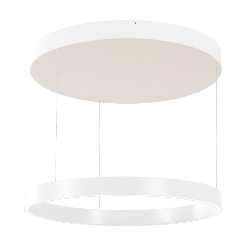 Jense 23.75" Minimalist Modern Metal Adjustable Dimmable Ring LED Pendant - JONATHAN Y