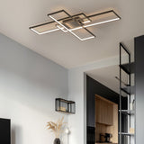 Palco 39" Contemporary Minimalist Metal Adjustable Dimmable Geometric Integrated LED Flush Mount - JONATHAN Y