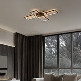 Palco 39" Contemporary Minimalist Metal Adjustable Dimmable Geometric Integrated LED Flush Mount - JONATHAN Y