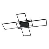 Palco 39" Contemporary Minimalist Metal Adjustable Dimmable Geometric Integrated LED Flush Mount - JONATHAN Y