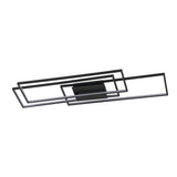 Palco 39" Contemporary Minimalist Metal Adjustable Dimmable Geometric Integrated LED Flush Mount - JONATHAN Y