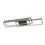 Palco 39" Contemporary Minimalist Metal Adjustable Dimmable Geometric Integrated LED Flush Mount - JONATHAN Y