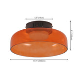 Kalmar 12" Modern Minimalist Iron/Glass Dimmable Integrated LED Flush Mount