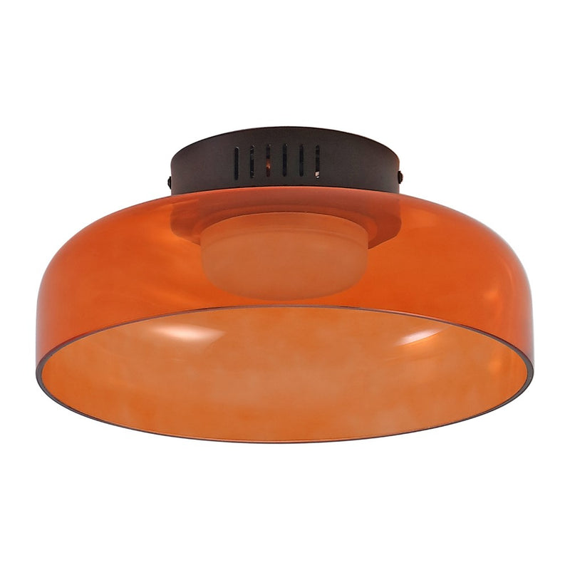 Kalmar 12" Modern Minimalist Iron/Glass Dimmable Integrated LED Flush Mount