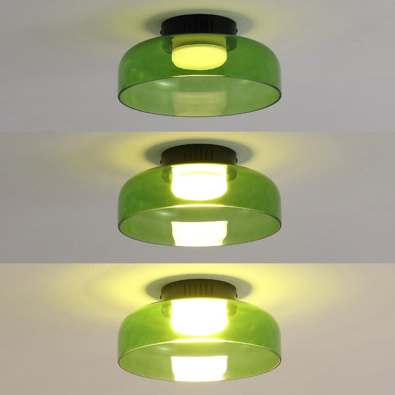 Kalmar 12" Modern Minimalist Iron/Glass Dimmable Integrated LED Flush Mount