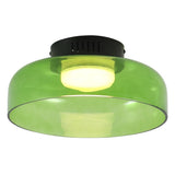 Kalmar 12" Modern Minimalist Iron/Glass Dimmable Integrated LED Flush Mount