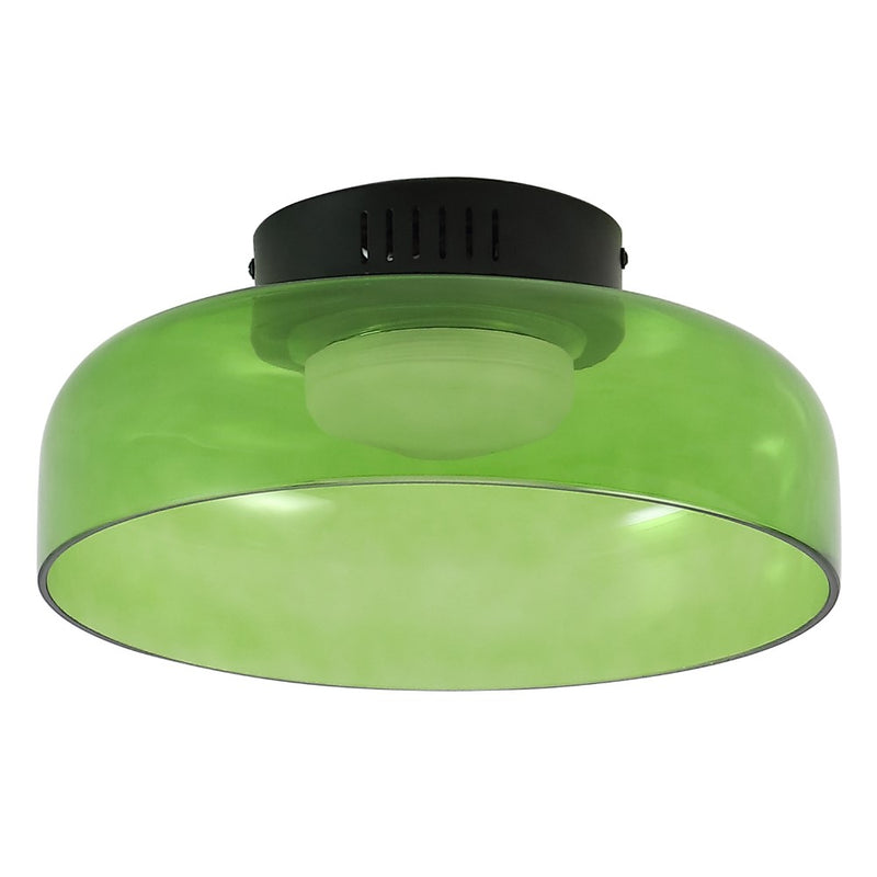 Kalmar 12" Modern Minimalist Iron/Glass Dimmable Integrated LED Flush Mount