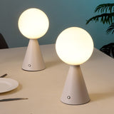 Macie 11.75" Modern Minimalist Globe Rechargeable/Cordless Dimmable Integrated LED Table Lamp with Touch Sensor Set 2