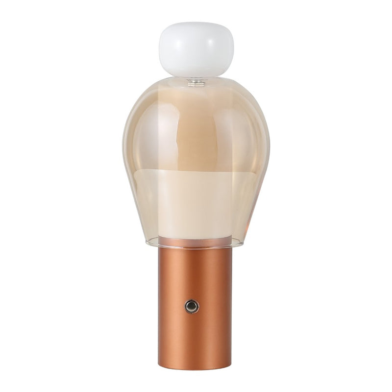 Evonne 10.75" Modern Glam Candle-Style Rechargeable/Cordless Dimmable Integrated LED Table Lamp with Touch Sensor