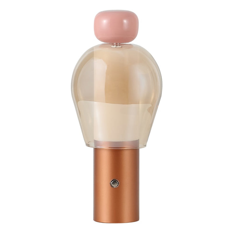 Evonne 10.75" Modern Glam Candle-Style Rechargeable/Cordless Dimmable Integrated LED Table Lamp with Touch Sensor