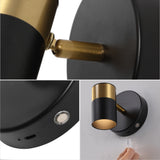 Paola 6" 1-Light Modern Adjustable Head Integrated Dimmable LED Rechargeable Wall Spotlight with Touch Sensor - JONATHAN Y