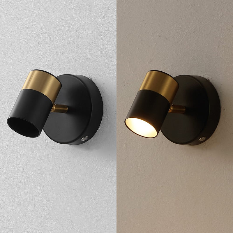 Paola 6" 1-Light Modern Adjustable Head Integrated Dimmable LED Rechargeable Wall Spotlight with Touch Sensor - JONATHAN Y