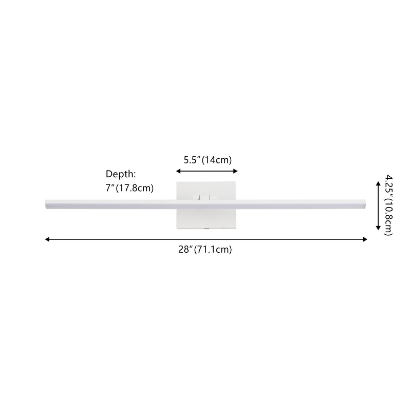Santino 28" Modern Minimalist Swivel Integrated Dimmable LED Rechargeable Picture Light with Touch Sensor - JONATHAN Y