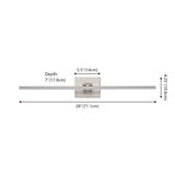 Santino 28" Modern Minimalist Swivel Integrated Dimmable LED Rechargeable Picture Light with Touch Sensor