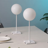 Allie 17.5" Modern Minimalist Indoor/Outdoor Metal Globe Rechargeable/Cordless Dimmable Integrated LED Table Lamp with Touch Sensor Set 2