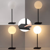 Allie 17.5" Modern Minimalist Indoor/Outdoor Metal Globe Rechargeable/Cordless Dimmable Integrated LED Table Lamp with Touch Sensor Set 2