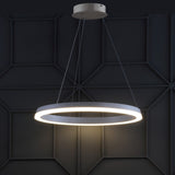 Baxter Modern Contemporary Aluminum Integrated LED Hoop Pendant - JONATHAN Y