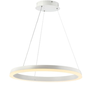 Baxter Modern Contemporary Aluminum Integrated LED Hoop Pendant - JONATHAN Y