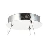 Benton 24.7" Round Integrated LED Crystal/Metal Pendant - JONATHAN Y