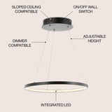 Brice  Modern Contemporary Iron Integrated LED Pendant