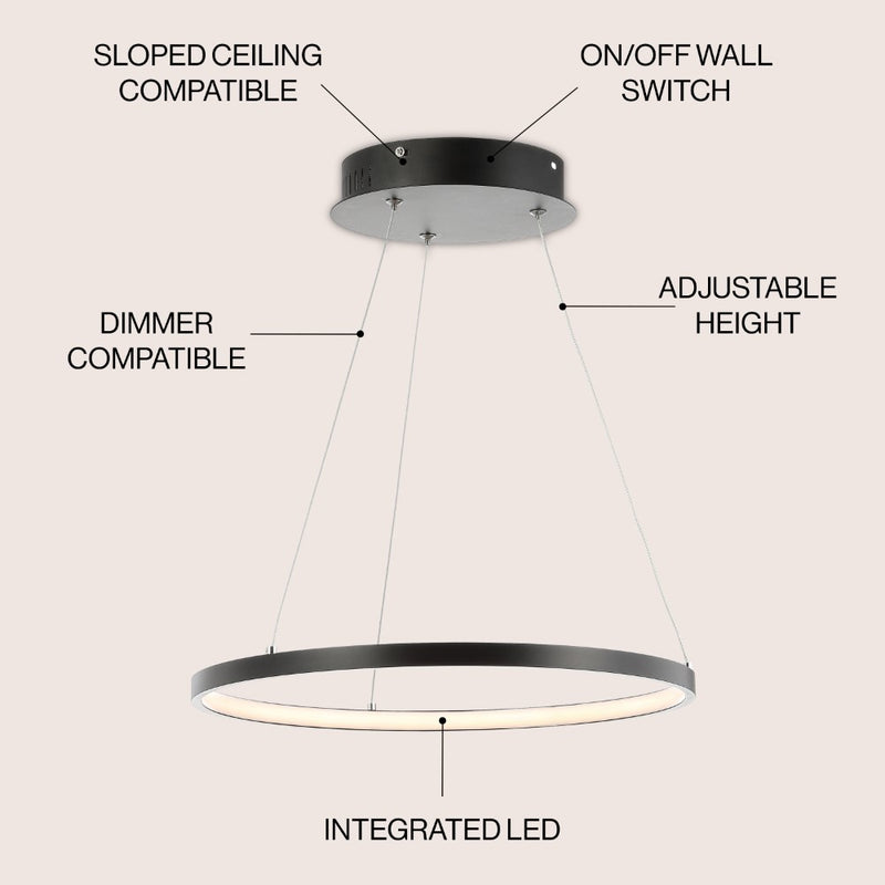 Brice  Modern Contemporary Iron Integrated LED Pendant