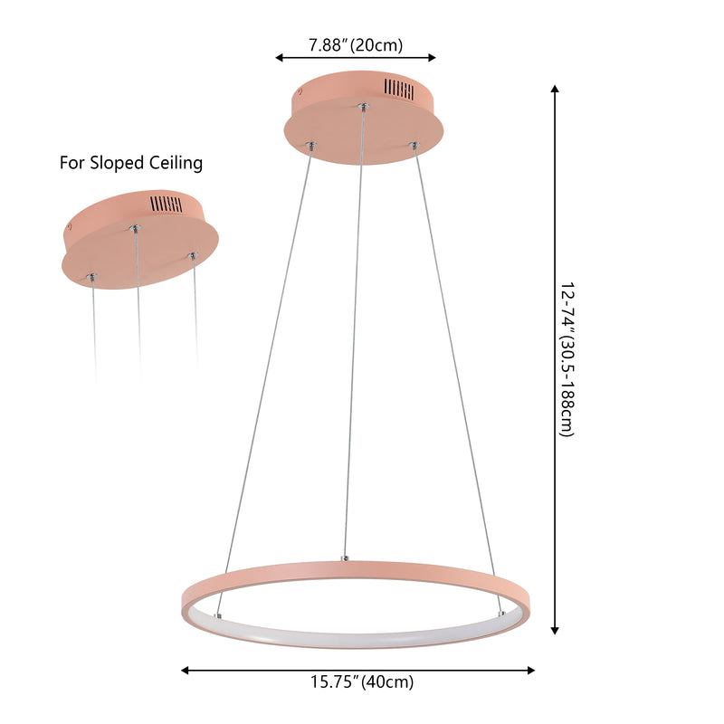 Brice  Modern Contemporary Iron Integrated LED Pendant