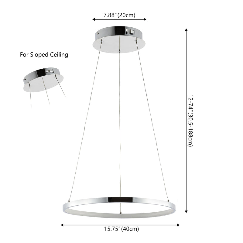 Brice  Modern Contemporary Iron Integrated LED Pendant